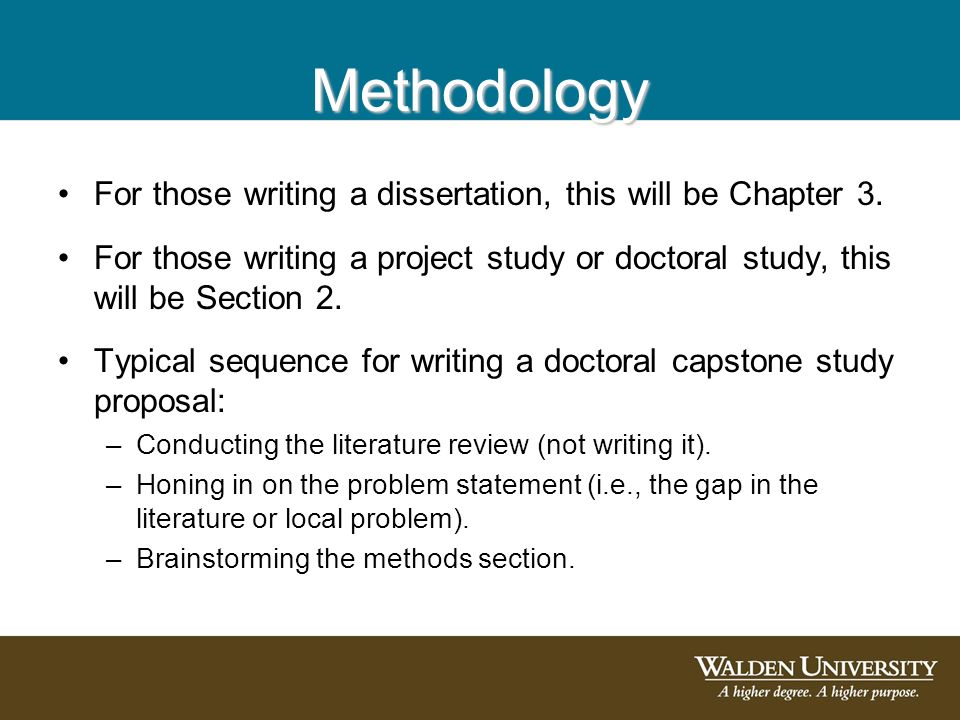 WRITING CHAPTER 3: THE METHODOLOGY